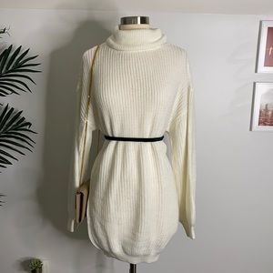 Cowl Neck Sweater Dress